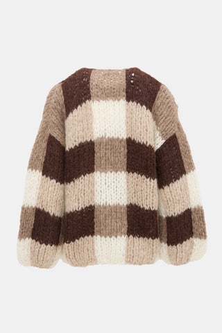 Maiami Wool Patchwork Cardigan