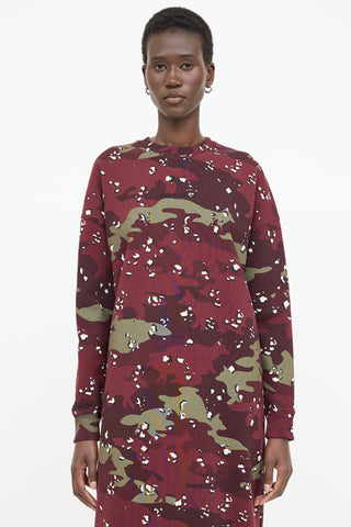 Maison Kitsune Printed Sweatshirt Dress