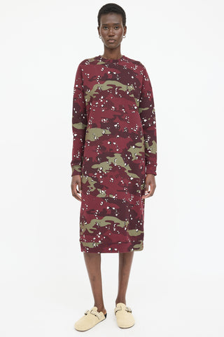 Maison Kitsune Printed Sweatshirt Dress