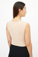 Maison Margiela Beige Stretch Sleeveless Bodysuit