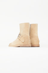 Maison Margiela Beige Suede Buckle Boot