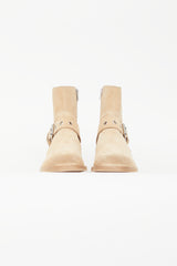 Maison Margiela Beige Suede Buckle Boot