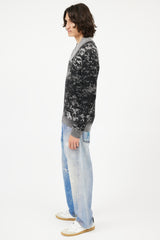 Maison Margiela Black & Grey V-Neck Sweater