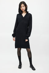 Maison Margiela Black Knit Cut Out Sweater Dress