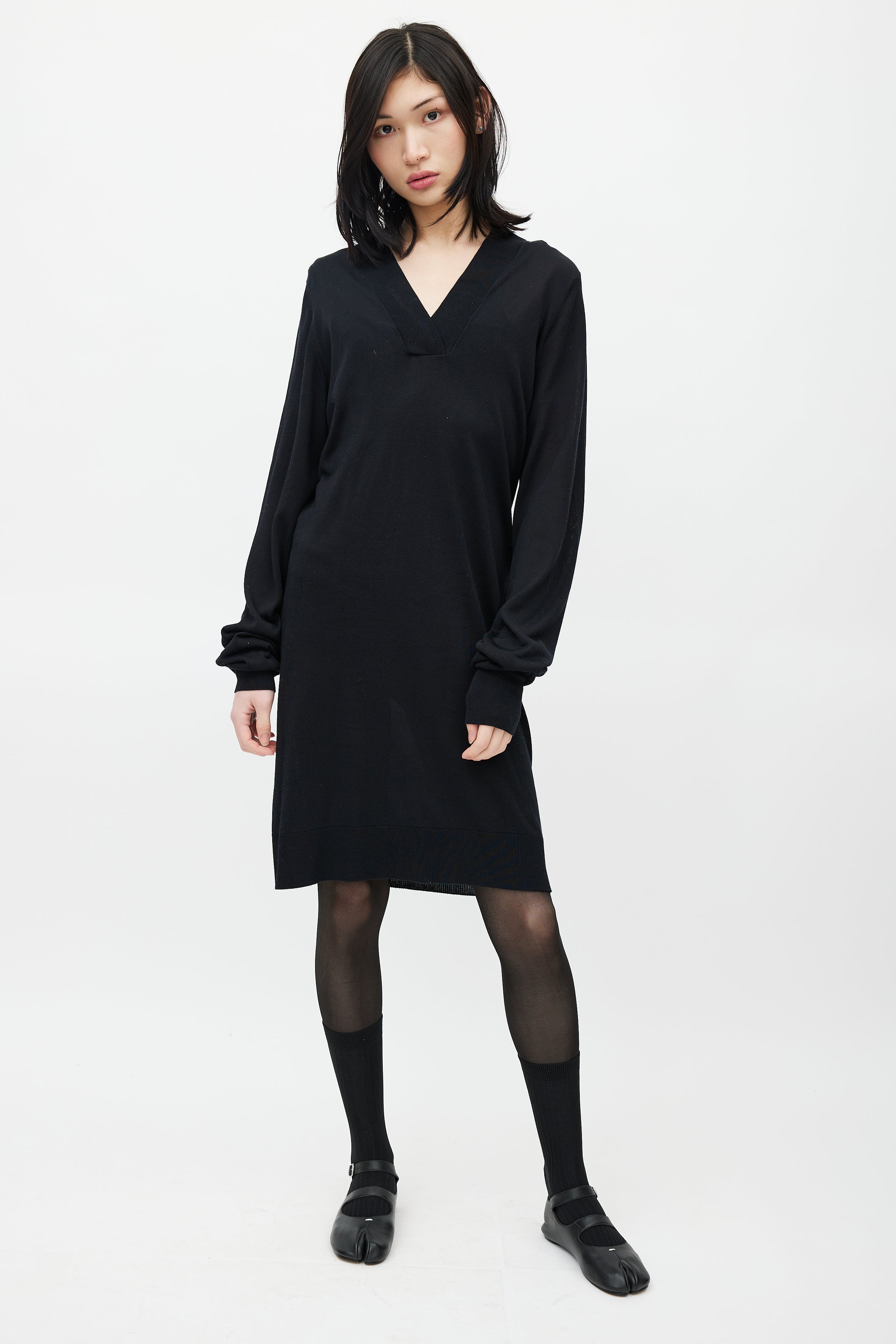 Maison Margiela // Black Knit Cut Out Sweater Dress – VSP Consignment Maison Margiela // Black Knit Cut Out Sweater Dress – VSP Consignment