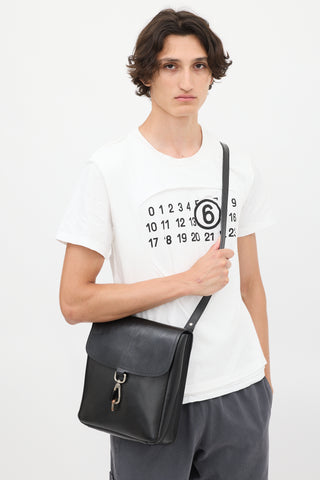 Maison Margiela Black Leather Messenger Bag