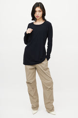 Maison Margiela Black Long Sleeve Purse Detail Top