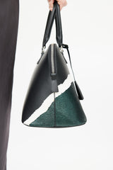 Maison Margiela Black & Multicolour 5AC Messenger Metallic Leather Bag