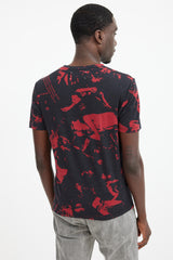 Maison Margiela Black & Red Wool Face Patterned T-Shirt