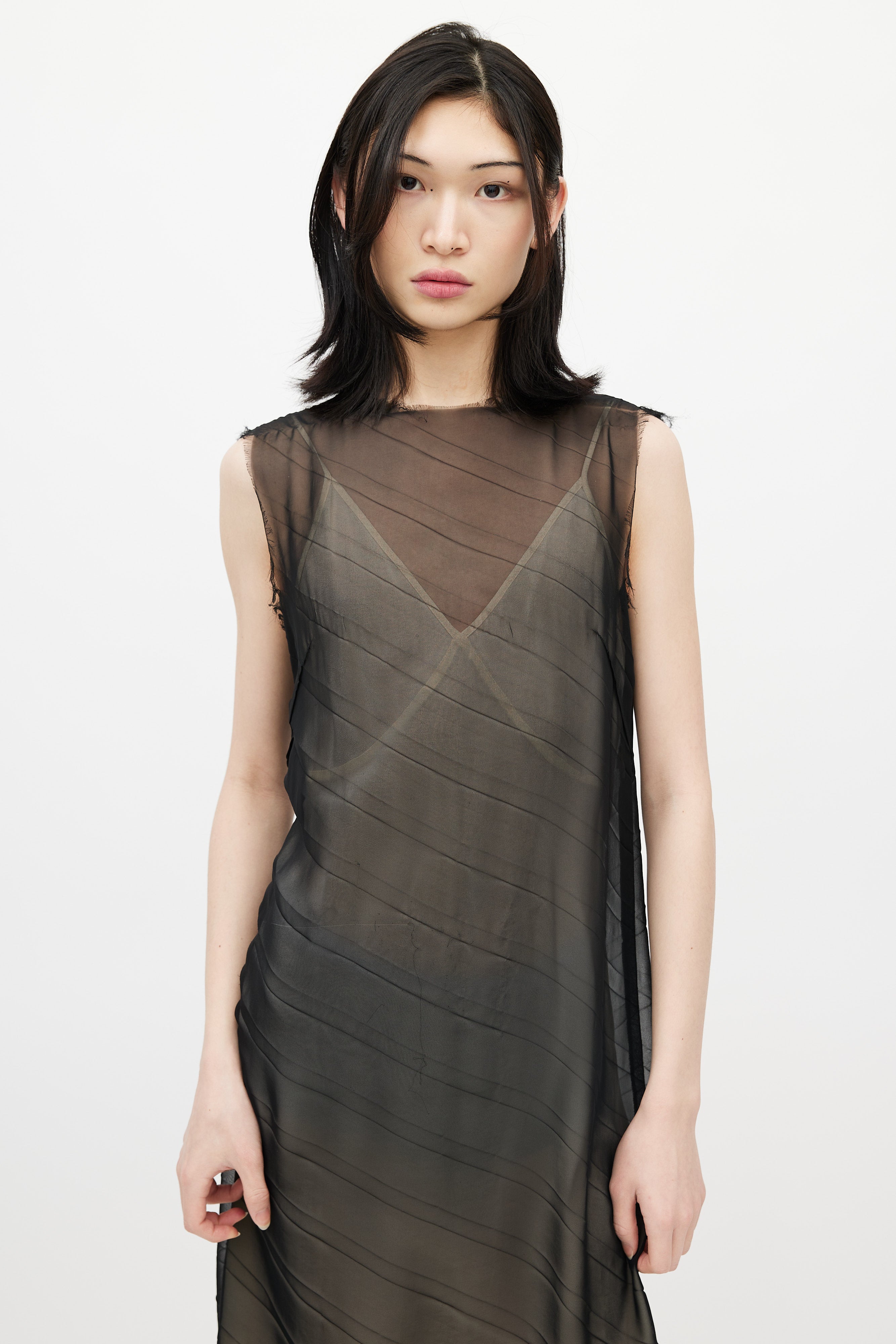 margiela sheer dress Maison Margiela Pink Silk Sheer Dress My Store