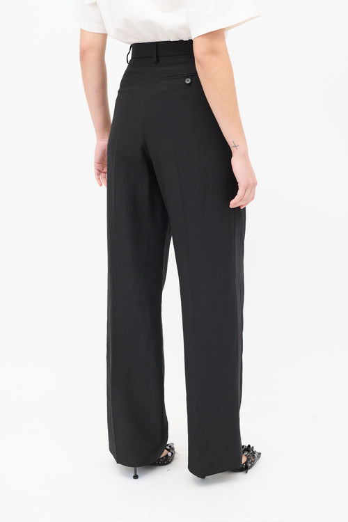 Maison Margiela Black Wool Tuxedo Stripe Trouser