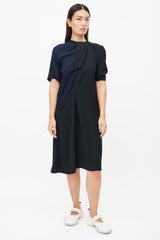 Maison Margiela Black & Navy Colourblock Dress