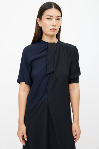 Maison Margiela // Blue & Beige Layered Sweater Shirt – VSP Consignment