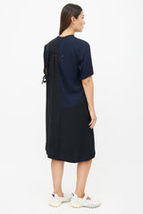 Maison Margiela Black & Navy Colourblock Dress