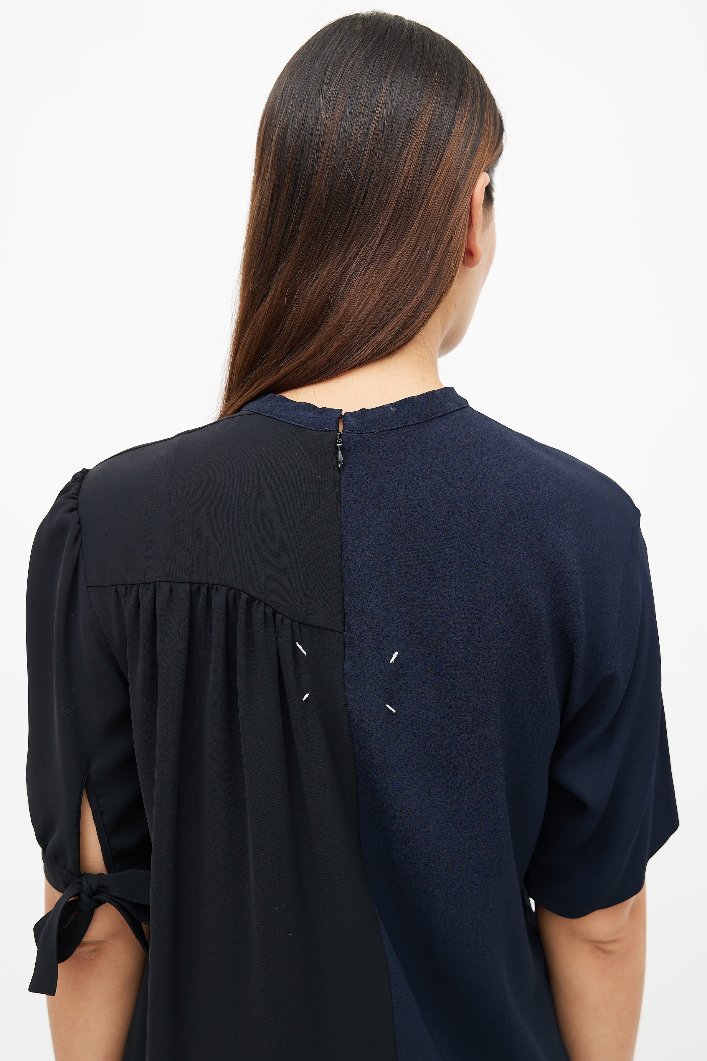 Maison Margiela // Black & Navy Colourblock Dress VSP Consignment Maison Margiela // Black & Navy Colourblock Dress VSP Consignment