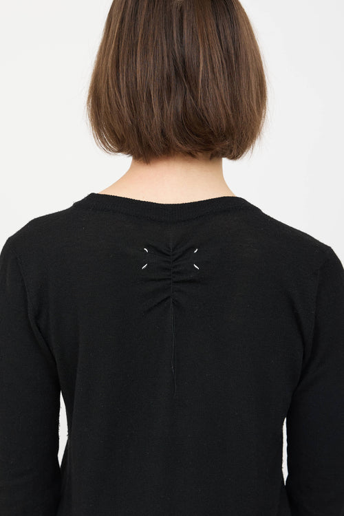 Maison Margiela Gathered Knit Cardigan