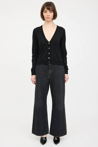 Maison Margiela Gathered Knit Cardigan