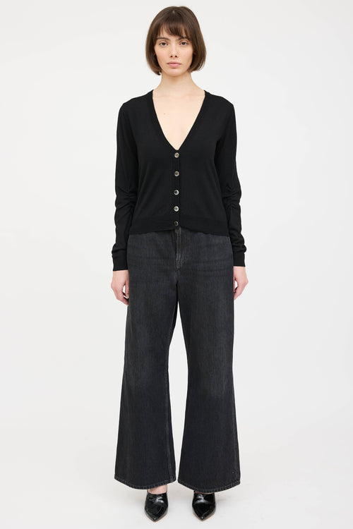 Maison Margiela Gathered Knit Cardigan