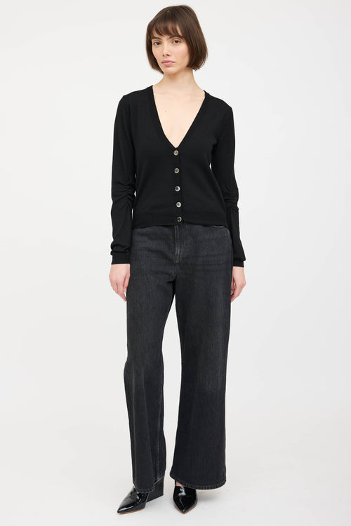 Maison Margiela Gathered Knit Cardigan