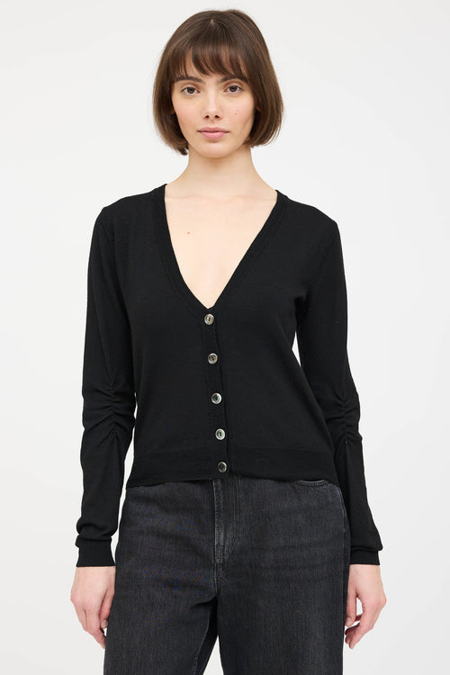 Maison Margiela Gathered Knit Cardigan