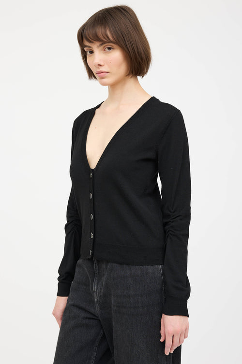 Maison Margiela Gathered Knit Cardigan