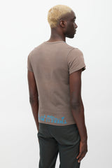 Maison Margiela Brown & Blue Script T-Shirt