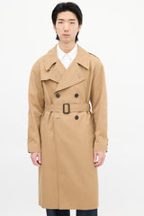 Maison Margiela Brown & Multi Check Panel Trench Coat