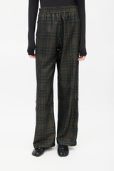 Maison Margiela Brown & Multicolour Wool Plaid Track Pant