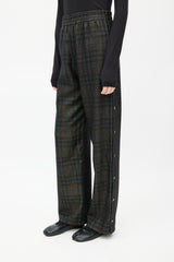 Maison Margiela Brown & Multicolour Wool Plaid Track Pant