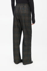 Maison Margiela Brown & Multicolour Wool Plaid Track Pant