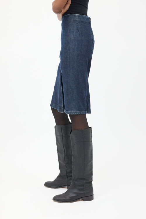 Maison Margiela Dark Wash Denim Long Skort