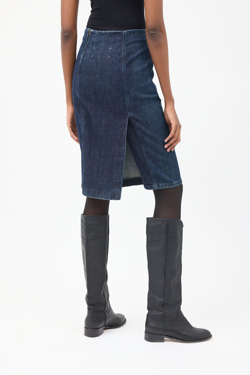 Maison Margiela Dark Wash Denim Long Skort