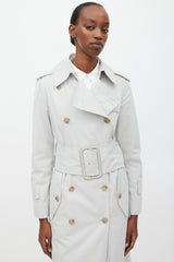 Maison Margiela Grey Belted Trench Coat