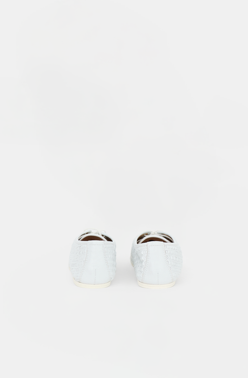 MM6 Maison Margiela Laser Cut Leather Flat