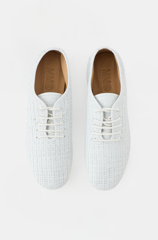 MM6 Maison Margiela Laser Cut Leather Flat