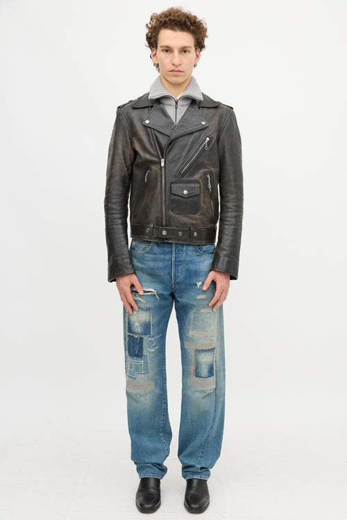 Maison Margiela Leather Replica Biker Jacket