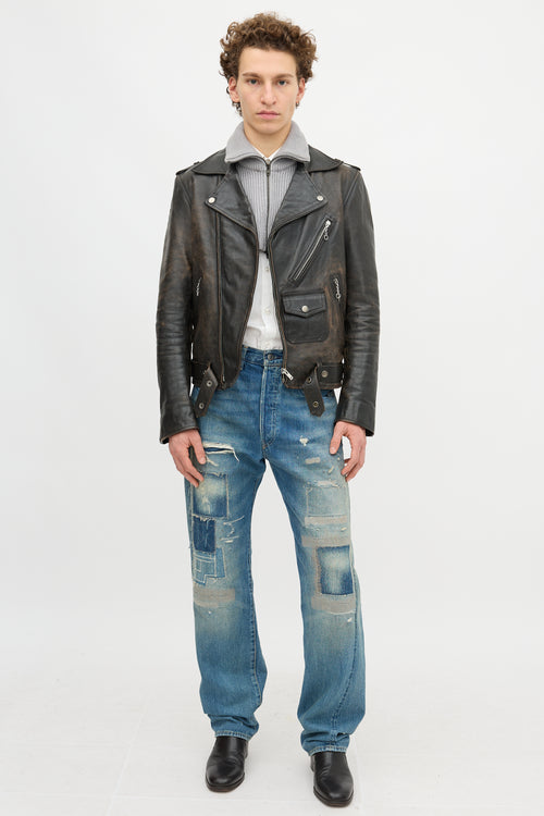 Maison Margiela Leather Replica Biker Jacket