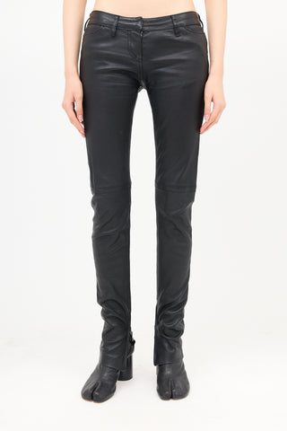 Maison Margiela Leather Slim Leg Pant