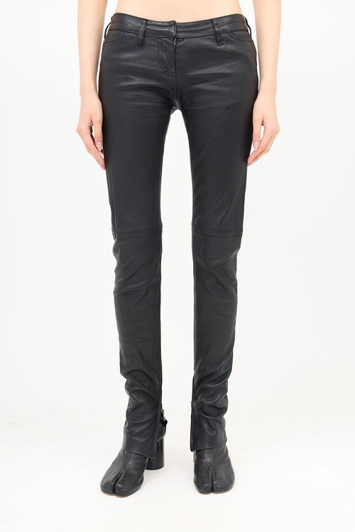 Maison Margiela Leather Slim Leg Pant