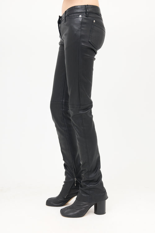 Maison Margiela Leather Slim Leg Pant