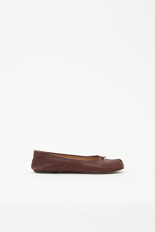 Maison Margiela Leather Tabi Flat