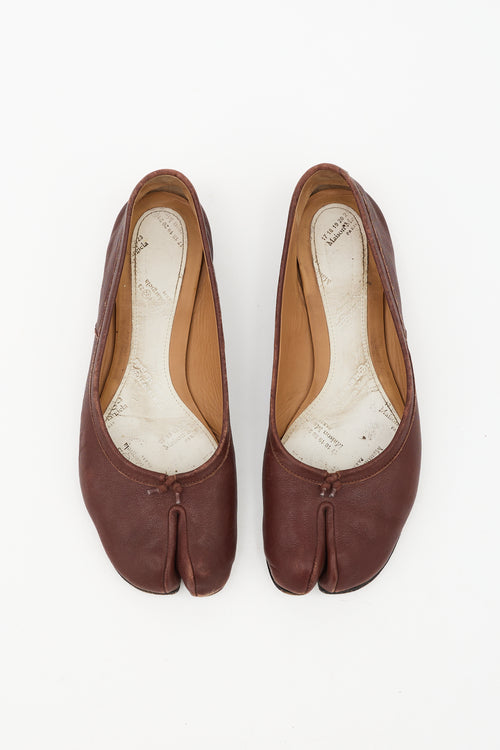 Maison Margiela Leather Tabi Flat