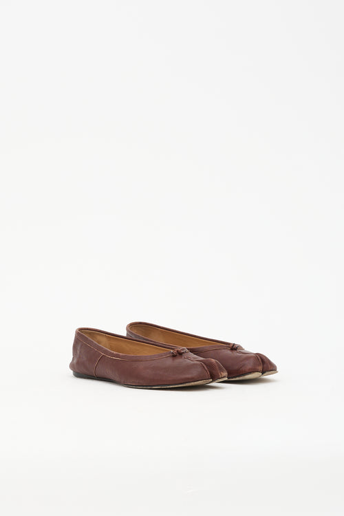 Maison Margiela Leather Tabi Flat
