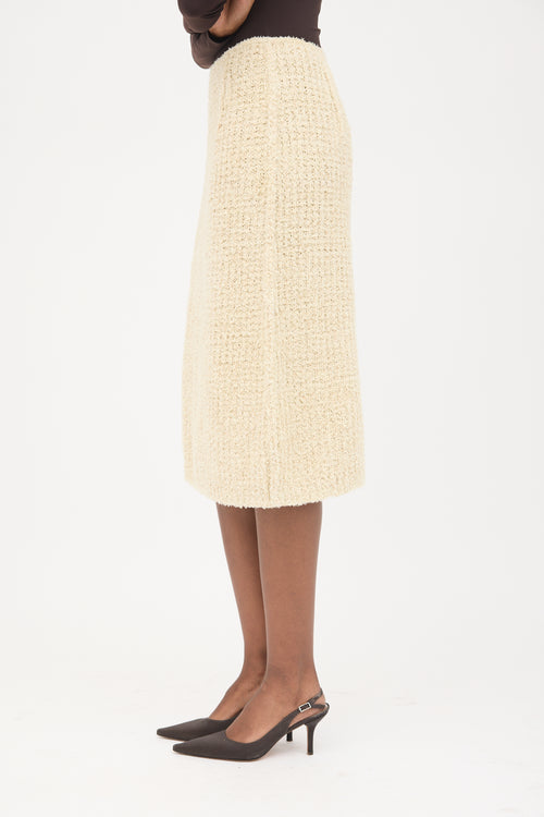 Maison Margiela Linen Knit Tweed Skirt