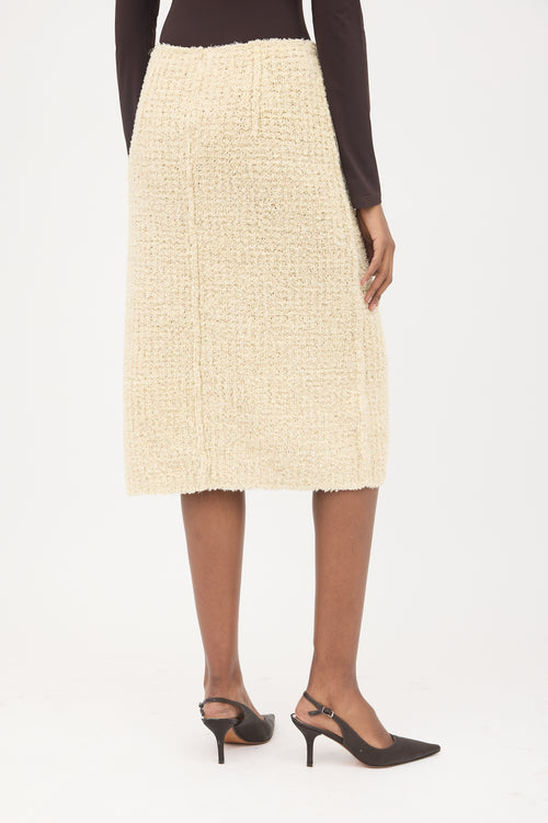 Maison Margiela Linen Knit Tweed Skirt