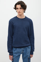 Maison Margiela Navy & Brown Elbow Patch Sweatshirt