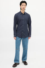 Maison Margiela Navy Button Up Shirt