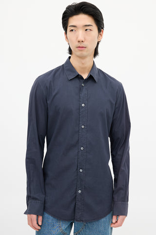 Maison Margiela Navy Button Up Shirt
