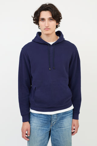 Maison Margiela Navy Cotton Deconstructed Hoodie