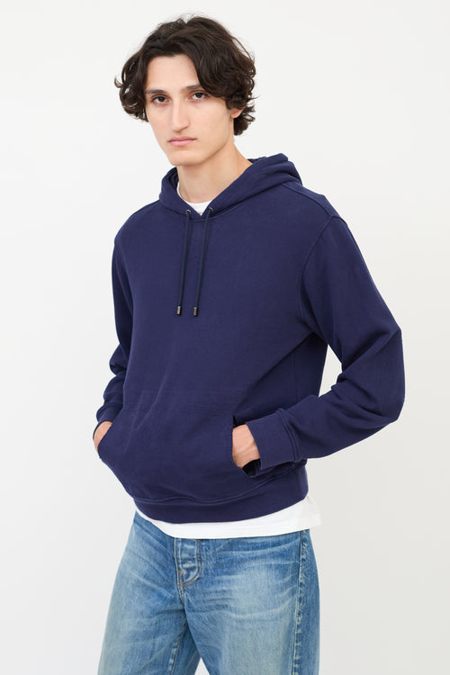 Maison Margiela Navy Cotton Deconstructed Hoodie